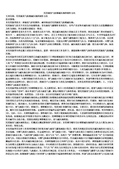 民用液化气防爆减压阀的制作方法