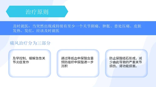 蓝绿色简约痛风患者护理护士护理培训PPT模板