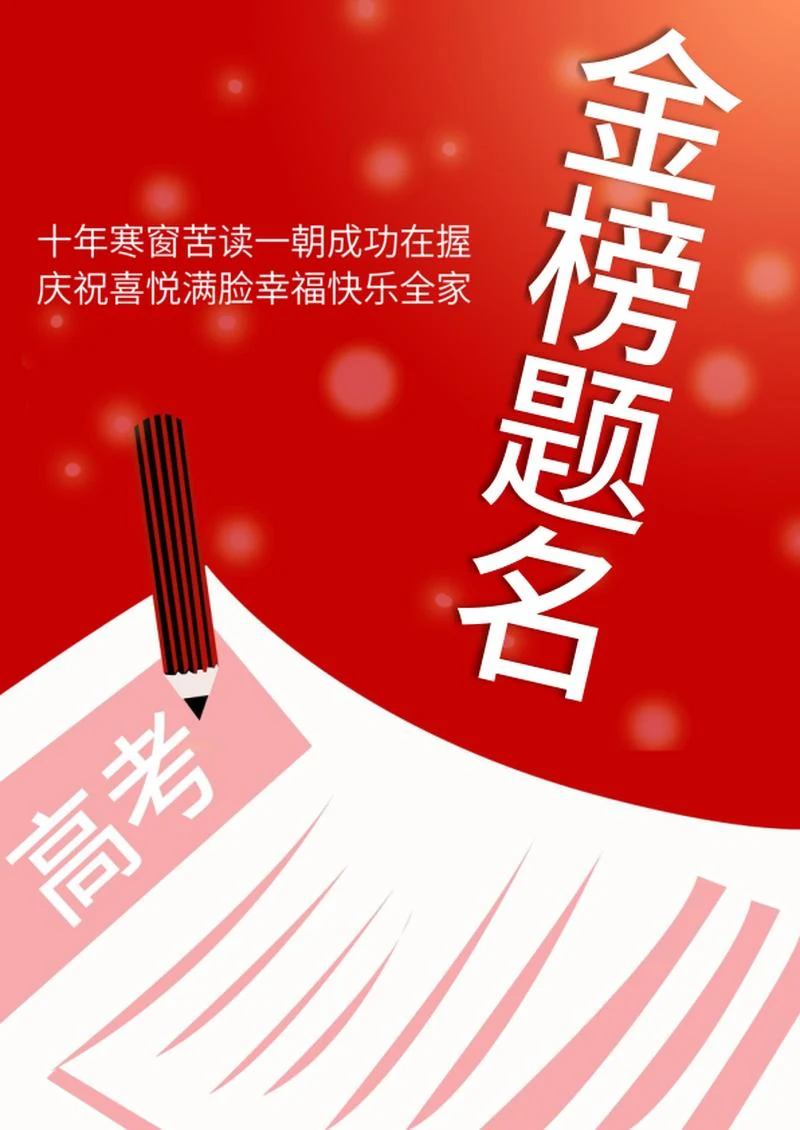 高考金榜题名战报宣传word模板
