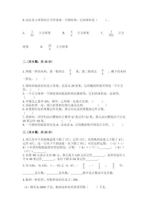 青岛版小升初数学模拟试卷（夺冠系列）.docx