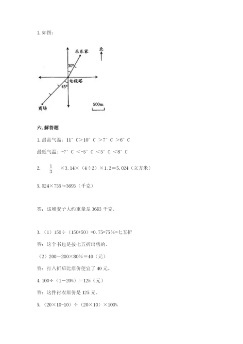 人教版六年级下册数学期末测试卷附完整答案（有一套）.docx