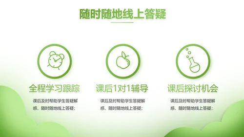 绿色清新学校教育培训工作总结动态PPT