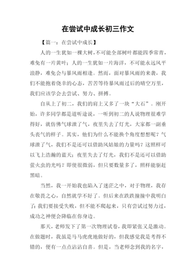 在尝试中成长初三作文.docx