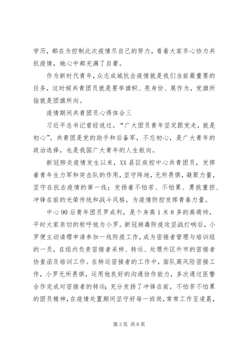 疫情期间共青团员心得体会.docx