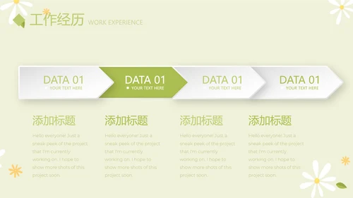 绿色小清新个人简历自我介绍动态PPT模板