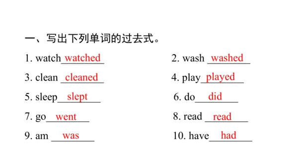 Unit2 Last weekend 句型语法-2022-2023学年六年级下册寒假自学课件(共53