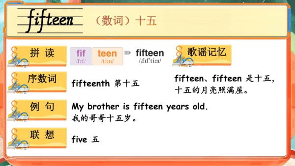Unit 6 Numbers in life 单词导学课件(共15张PPT)