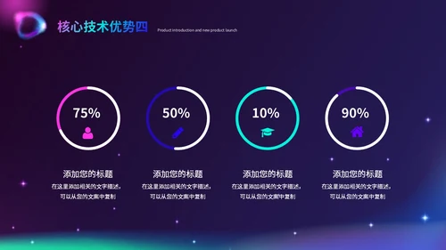 时尚酷炫科技感北极光产品发布会新品发布会品牌发布会ppt模板