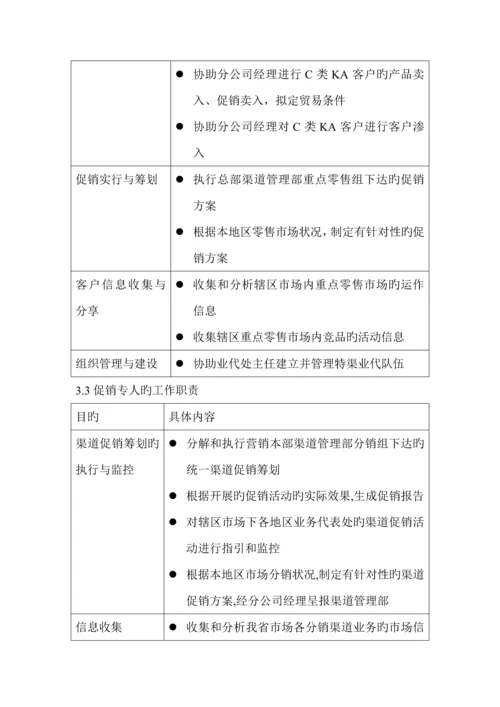 公司营销管理处工作标准手册.docx