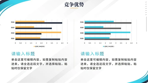 商务简约渐变蓝色商业项目计划书PPT模板