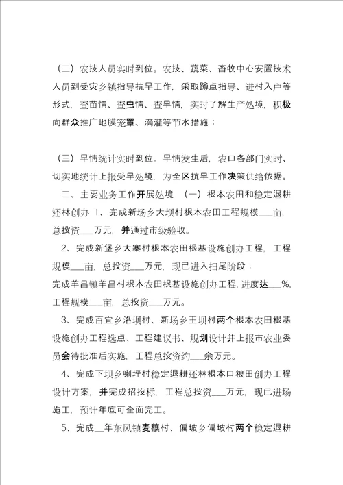2021年农业局农业经济重点发展半年总结