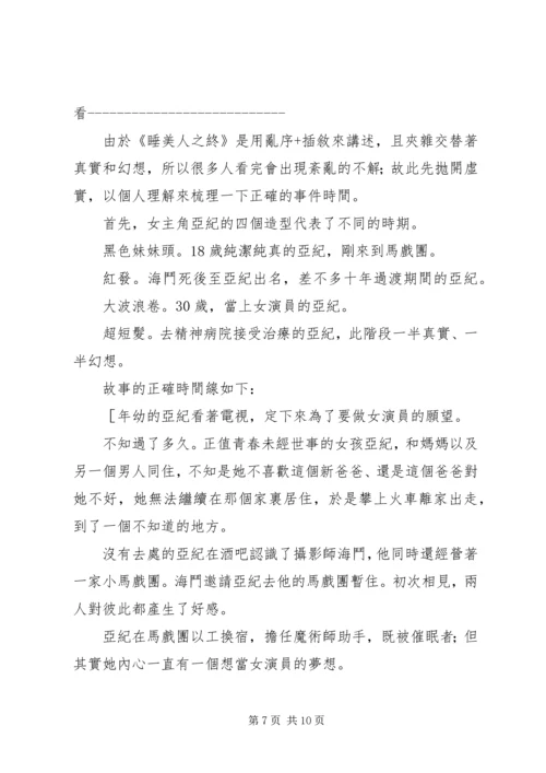 睡美人之终观后感大全.docx