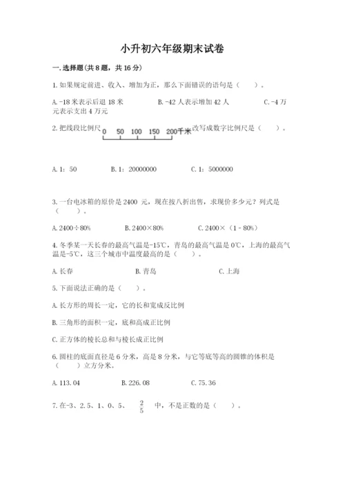 小升初六年级期末试卷精品（实用）.docx