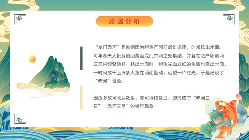 鲤鱼跃龙门通用PPT模板