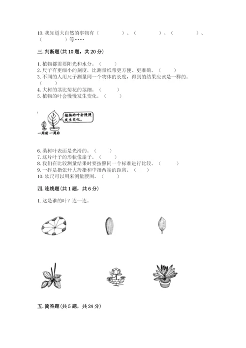 教科版一年级上册科学期末测试卷精品（全国通用）.docx