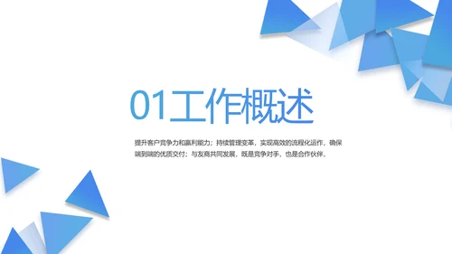 蓝色大气领导工作演讲动态PPT模板