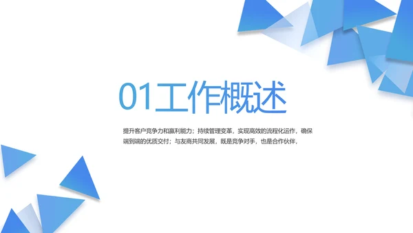 蓝色大气领导工作演讲动态PPT模板