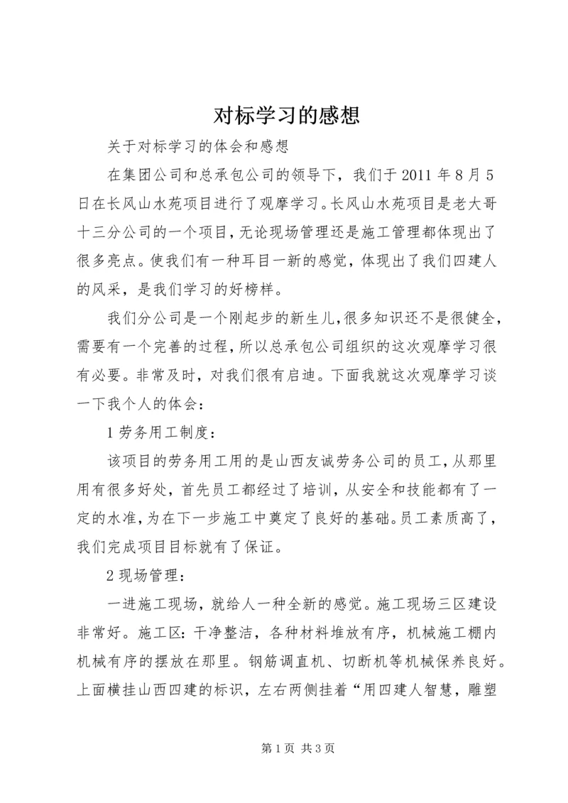 对标学习的感想.docx
