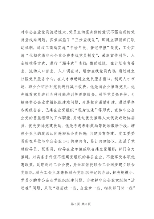 市委积极构建非公企业党建工作 (2).docx