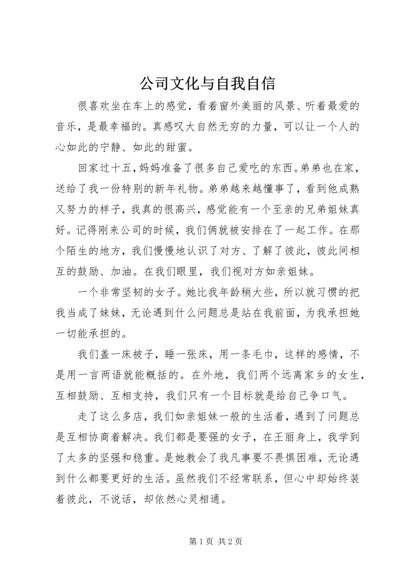 公司文化与自我自信.docx