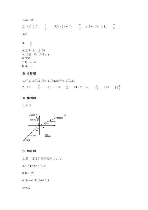 六年级上册数学期末测试卷含完整答案【名校卷】.docx