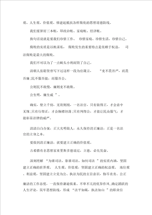 廉政专题讨论发言稿两篇