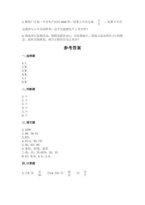 人教版六年级上册数学期末测试卷精品（考点梳理）.docx