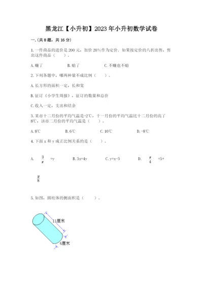 黑龙江【小升初】2023年小升初数学试卷汇编.docx