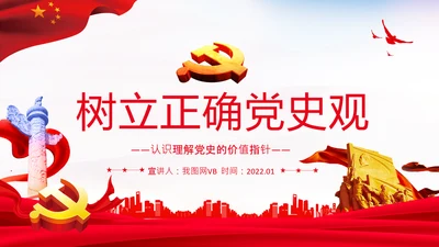 党支部坚持正确的党史观党课PPT课件