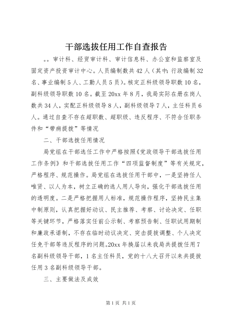 干部选拔任用工作自查报告 (7).docx