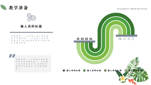 清新绿色教师说课通用PPT模板