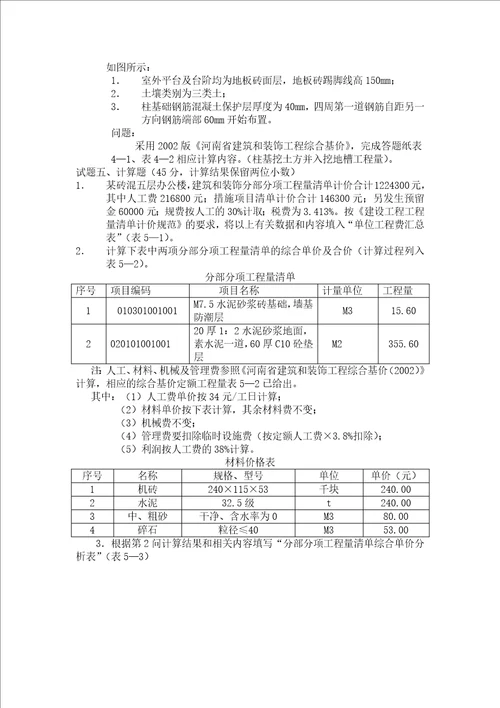 河南省建设工程造价员资格认证考试