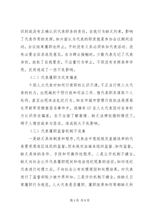 人大代表履职监督调研报告.docx
