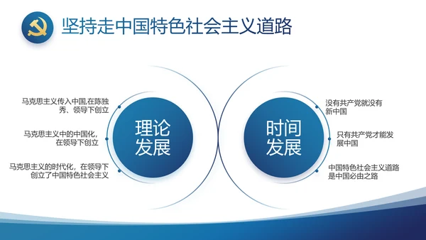 蓝色党建党支部年终工作总结汇报计划PPT党课