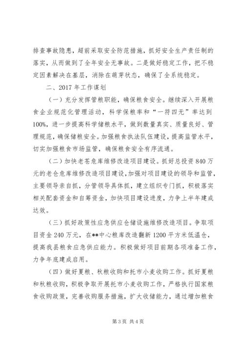 粮食局全年工作总结和计划.docx