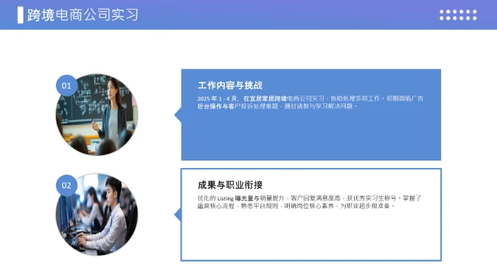 蓝色商务风英语专业大学生职业生涯规划发展展示PPT模版
