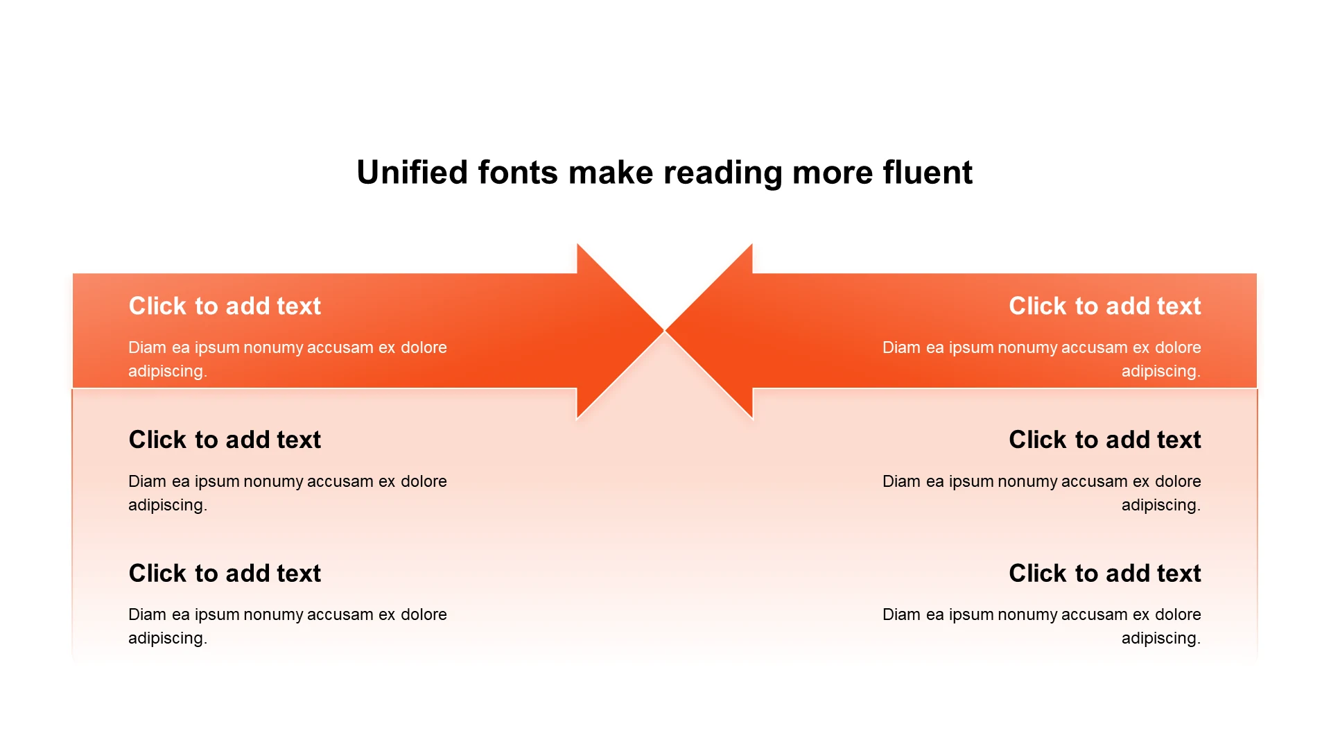渐变PPT两项箭头冲突关系页