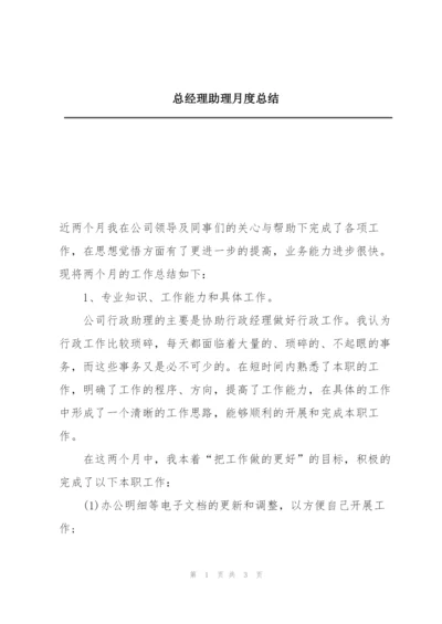 总经理助理月度总结.docx