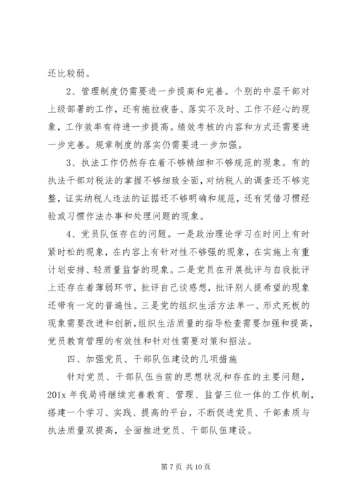 201X年党员干部队伍思想状况分析报告.docx