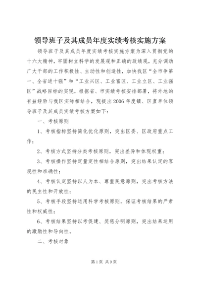 领导班子及其成员年度实绩考核实施方案 (6).docx