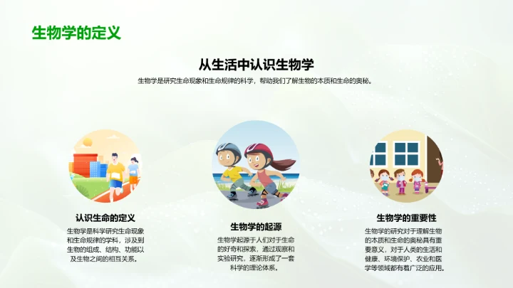 生物学入门教学PPT模板