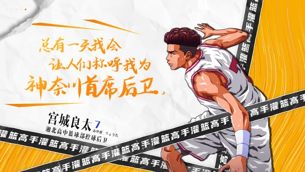 《灌篮高手》樱木花道漫画风通用PPT模板
