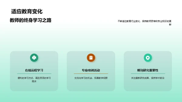 教师继续教育之路