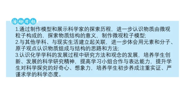 第三单元 跨学科实践活动2    制作模型并展示科学家探索物质组成与结构的历程  课件(共25张PP
