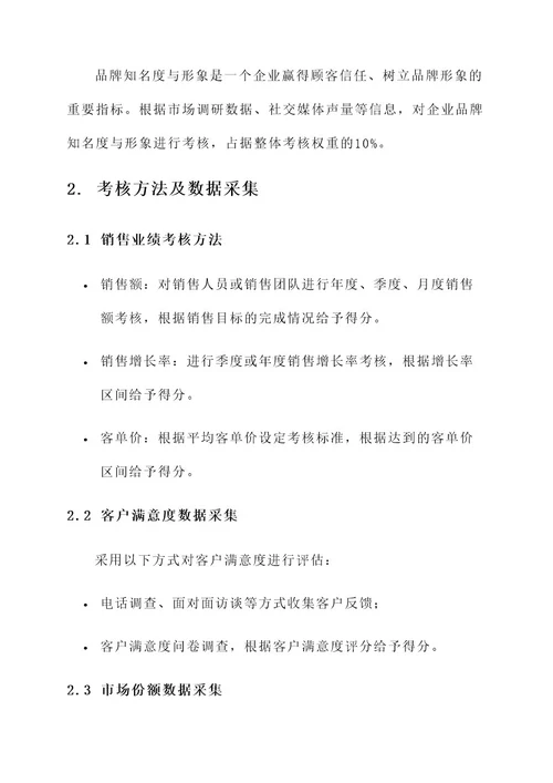 企业营销绩效考核方案