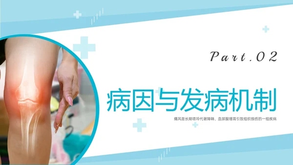 蓝色实拍商务风痛风性关节炎护理ppt