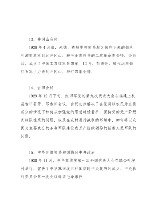 党史时间轴及历史事件意义.docx
