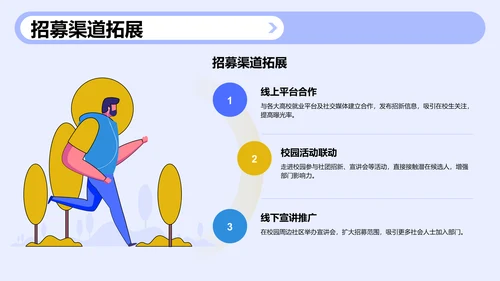 部门招新总结计划汇报PPT模板