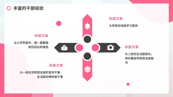 简约粉色学生会竞选自我介绍PPT模板