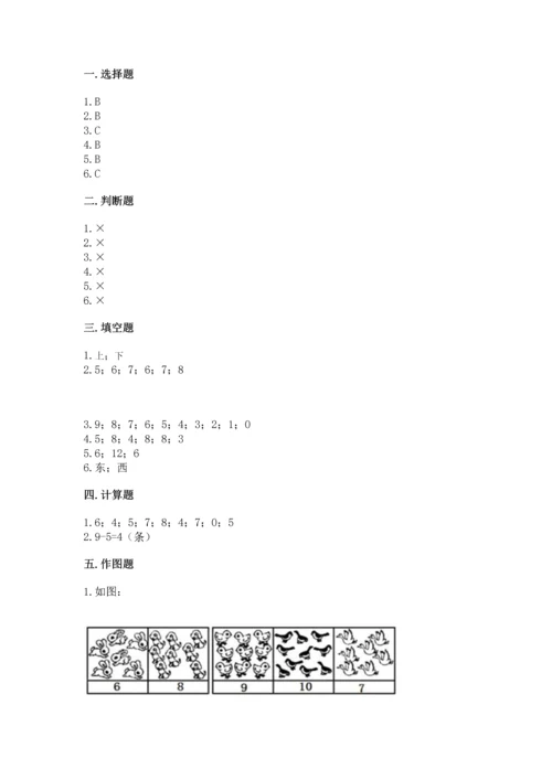 人教版一年级上册数学期末测试卷（名师系列）word版.docx